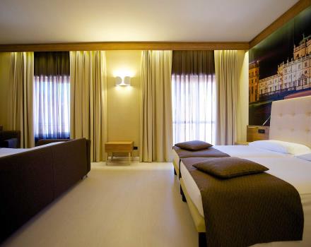 The elegant Family Rooms at the Best Western Hotel Luxor in Torino