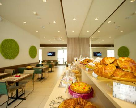 Tasty breakfast buffet in the 4-star Best Western Hotel Luxor, Turin
