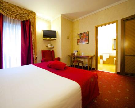 Komfort und Service im standard Doppel Zimmer-Best Western Hotel Luxor in Turin