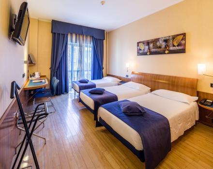 Se viaggi in compagnia, scegli al camera tripla del Best Western Hotel Luxor a Torino