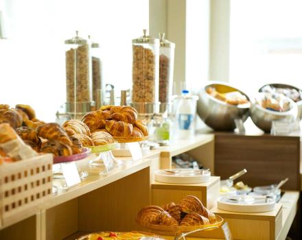 Tasty breakfast buffet at Best Western Hotel Luxor, 4-star Turin