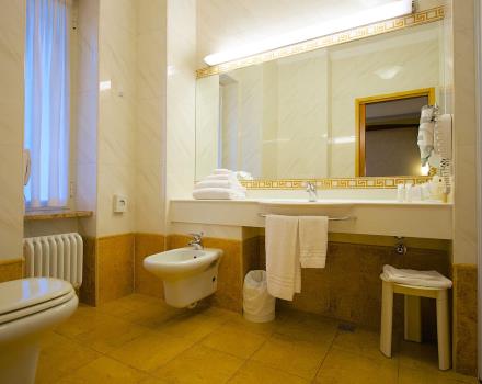 I servizi igienici delle camere del Best Western Hotel Luxor, 3 stelle a Torino